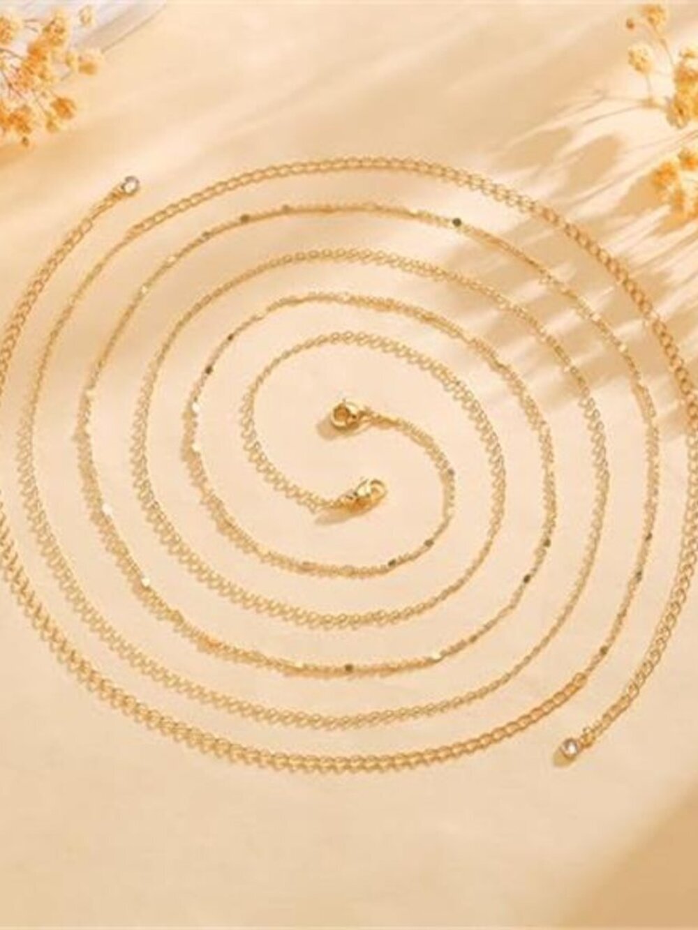 Waist Chain for Women 14K Gold Plated Silver Plated, Layered Belly Belt - Picture 7 of 7